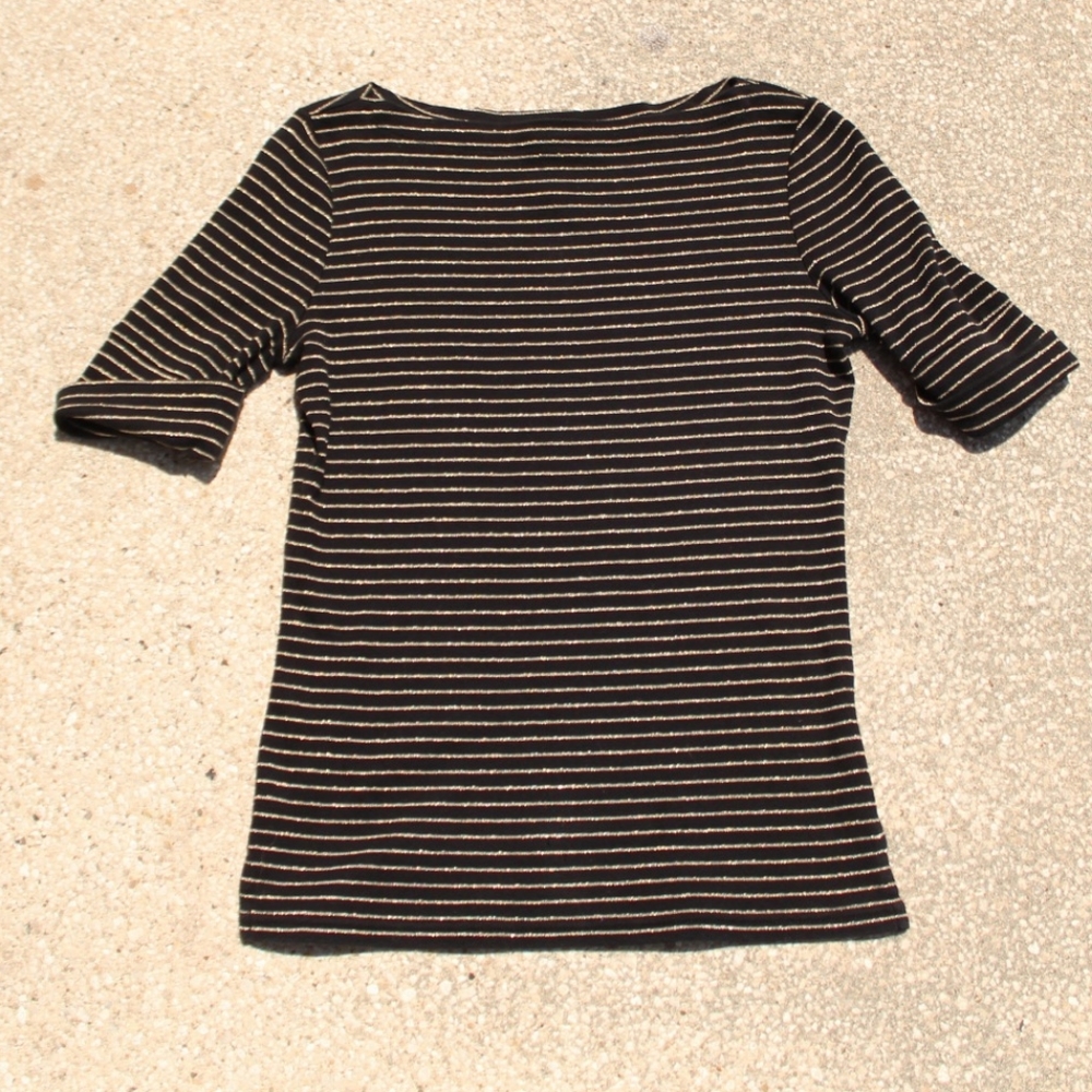 Ralph Lauren Black & Gold Short Sleeve Shi…